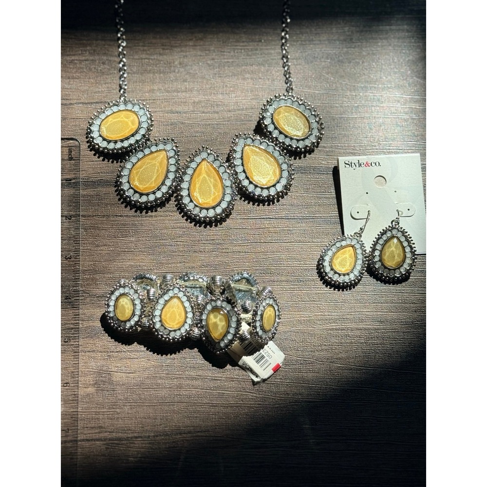 Style & Co Necklace, Earring, & Bracelet Set